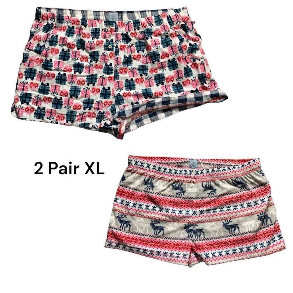 Jane and Bleecker 2Pair Holiday Sleep Boxers XL